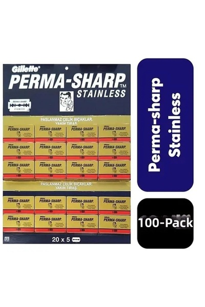 Pazarcan شفرات حلاقة بيرما-شارب كاملة 5 قطع × 20 قطعة (5389)