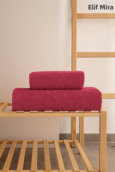 Elif Mira Bath & Face Towel Set 100% Cotton 90X150 + 50X90 cm – Amorivy