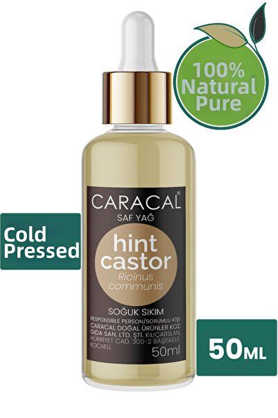 caracal زيت الخروع الهندي النقي 100% المعصور على البارد 50 مل، زيت خروع طبيعي...