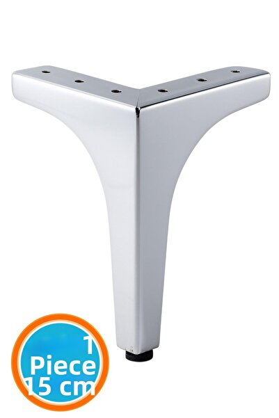 NZB Furniture Leg Modern Sofa Durable Triangle Unit Leg Feet 15cm Silver Chro...