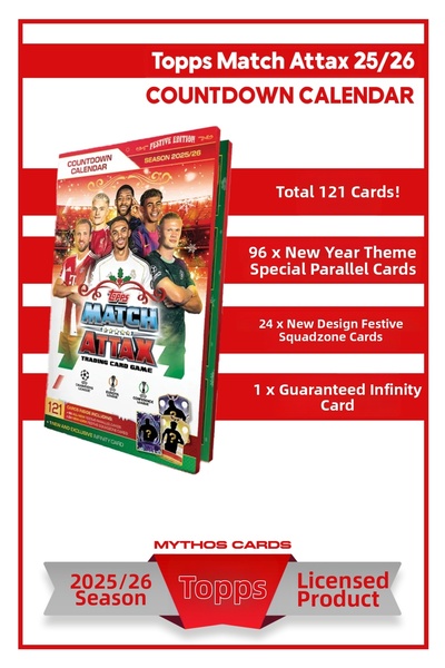 Topps تقويم العد التنازلي لماتش أتاك 25/26