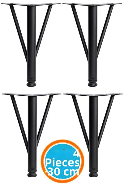 NZB أرجل أثاث عصرية للأريكة، أرجل وحدة تلفزيون متينة، أرجل معدنية سوداء، 30 س...