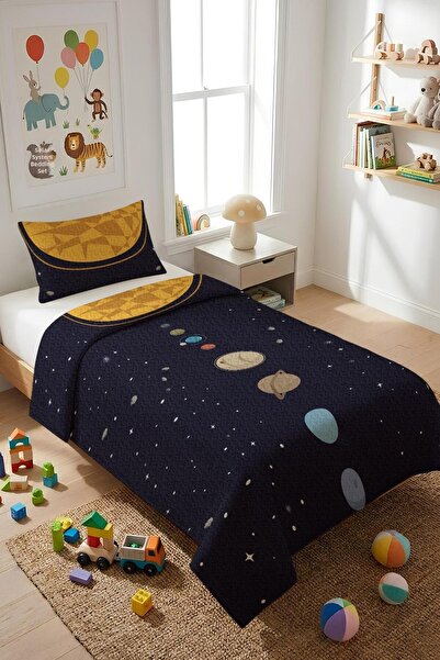 Dolce Mariee طقم غطاء سرير للأطفال مفرد من قماش المخمل اللامع (قطعتان) TKY0009