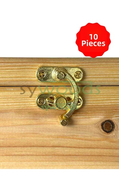 sywoods قفل صنارة صيد صفراء متوسطة الحجم مزود بخطاف للعين، 10 قطع، مشبك صندوق...