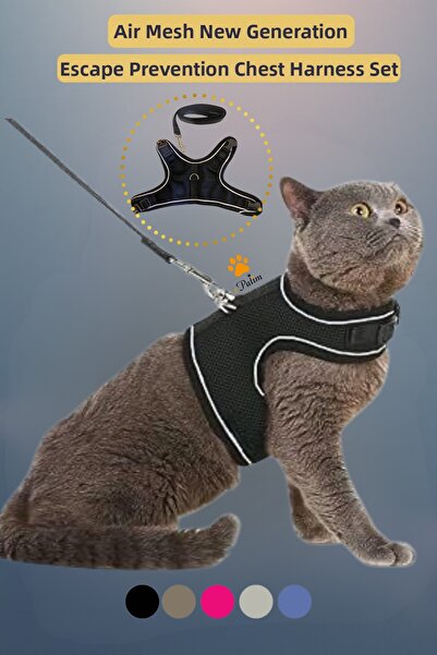 Epatim Air Mesh New Generation Cat Dog Chest Leash Set