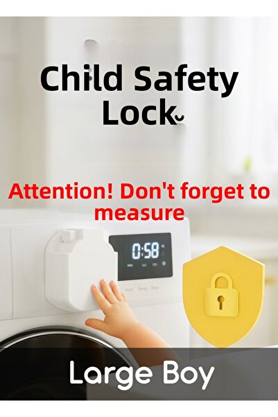 Kreston Design قفل الأجهزة المنزلية - غطاء أمان للأطفال - مقاس L لون أبيض