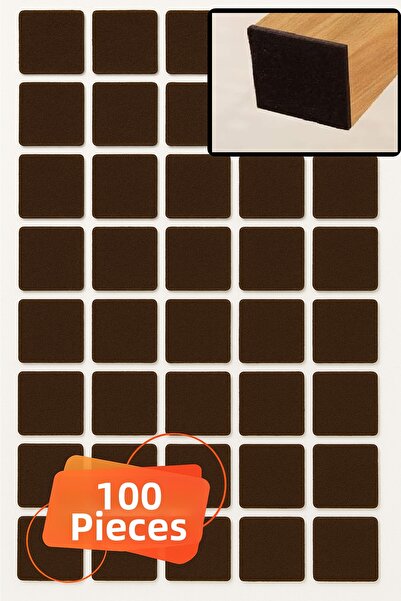 DESİCONCEPT Adhesive Square Felt 20 mm Brown 100-Pack – Base, Chair, Sofa and...
