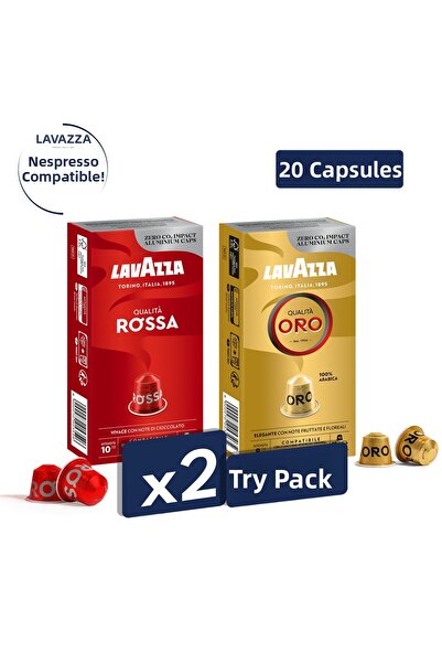 LavAzza كواليتا أورو 55 جرام + كواليتا روسا 57 جرام نسبرسو ®   كبسولة ألومنيو...