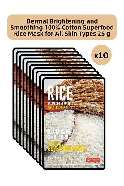 Dermal Brightening and Smoothing Rice Mask 25 Gr 10 Pieces