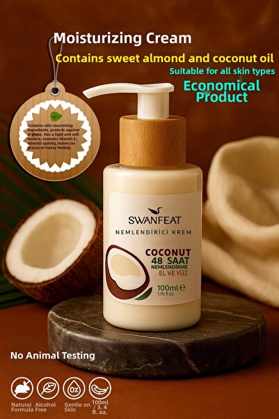 SWANFEAT Moisturizing Nourishing Cream |   Vitamin E, Sweet Almond and Coconu...