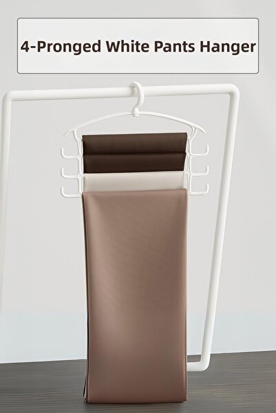 Mustran White Trouser Hanger & Closet Organizer Hanger