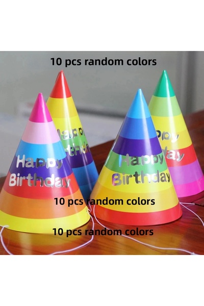 Choice 10 قطع من القبعات بألوان عشوائية، 10 قطع من قبعات عيد الميلاد قوس قزح،...