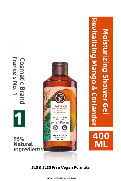 Yves Rocher جل الاستحمام برائحة المانجو والكزبرة من إيف روشيه