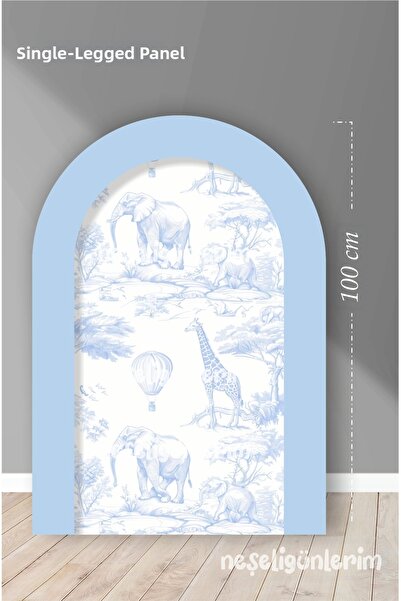 neşeli günlerim Fundal albastru Safari cu suport de podea 100 cm Concept |   Design |   Ușă |   Camera |   Decor