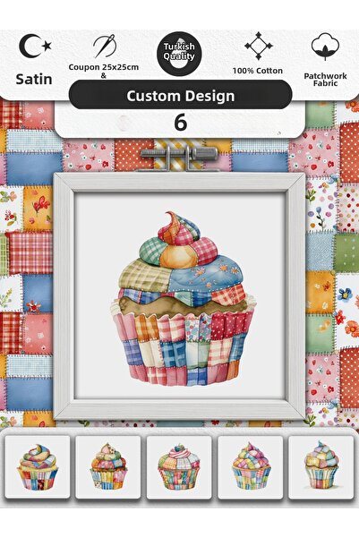 FabricMarket Set de țesături patchwork – Cuponuri de țesături cu modele din b...