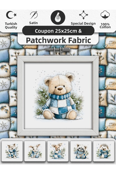 FabricMarket Комплект пачуърк платове – 100% памучни платове с шарки за шиене...