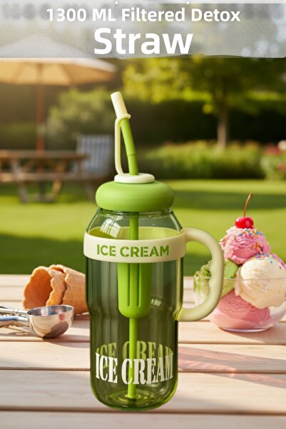 Penthouse Detox Water Bottle with Straw, Diet Filtered Water Bottle with Stra...