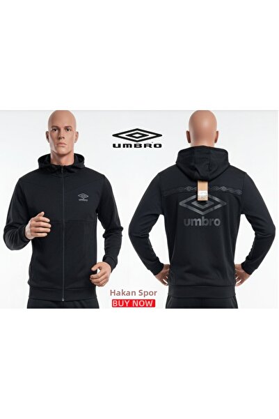 UMBRO Φούτερ Lotus Sports Hakan Spor BURSA Μαύρο Ανδρικό με Φερμουάρ και Κουκ...