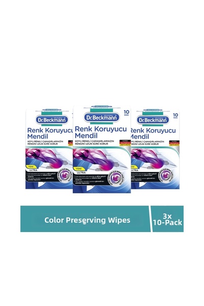 Dr.Beckmann Color Protective Wipes for Dark Color Laundry 3×10 Pack