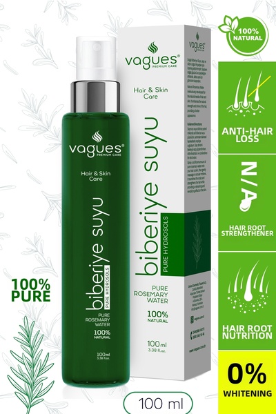 Vagues Premium Care ماء إكليل الجبل المضاد للتساقط وتعزيز نمو الشعر، طبيعي ون...