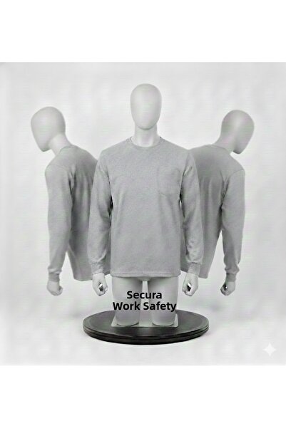 Secura İş Güvenliği سترة شتوية رمادية اللون [2 خيط 80% قطن / 20% بوليستر]