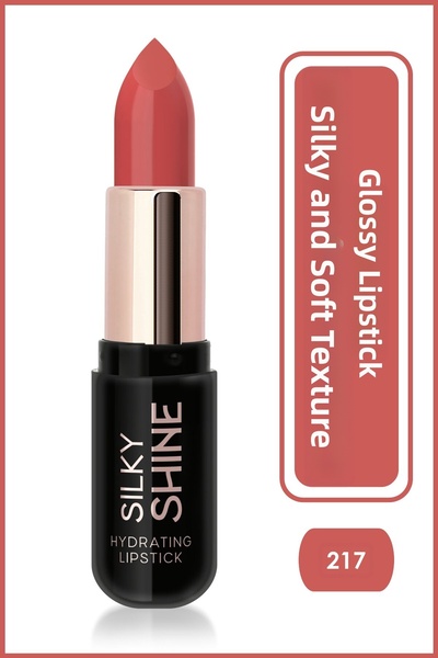 Golden Rose Silky Shine Hydrating Lipstick No:217 - Moisturizing Lipstick wit...