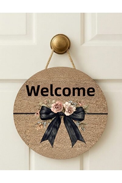 e&a care Welcome Ribbon Printing Door Ornament Wooden Mdf Uv Printing 2D