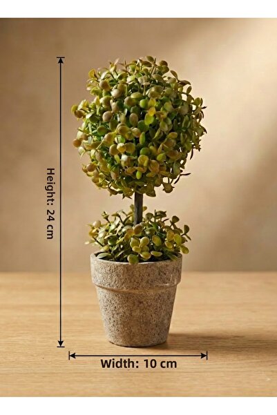 FB Cup زهرة صناعية من خشب البقس، نبات زينة صغير للطاولة مقاس أزرق بلون الكوبا...