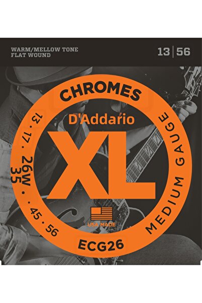 Daddario ECG26 CHIOT DE CHITARĂ ELECTRO, CHROMES, 13-56, MEDIUM GAUGE,
