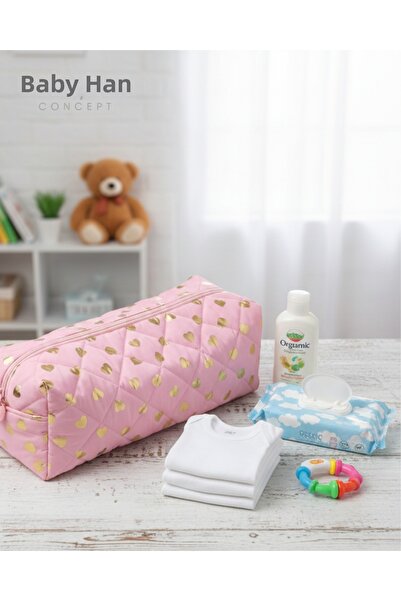 BABY HAN CONCEPT Premium Gold Gilded Heart Patterned Large Size Mother & Baby...