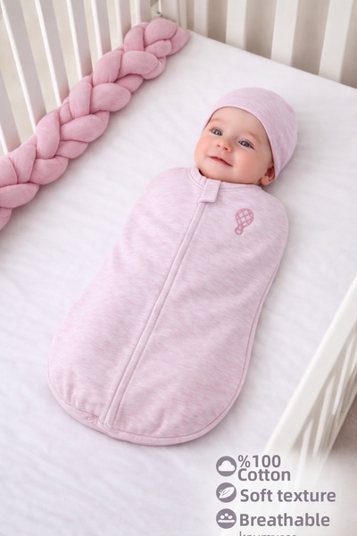 Melekpare 100% Cotton Zippered Baby Swaddle Newborn