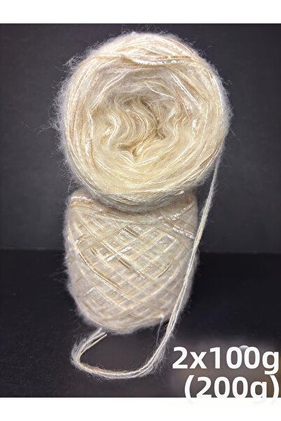 Ana&Kuzusu İplik Cremă (2 straturi) moher subțire de elită, floş magic butter...