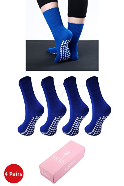 Lazen Șosete pentru yoga, pilates și reformer pentru femei - Talpă anti-alune...