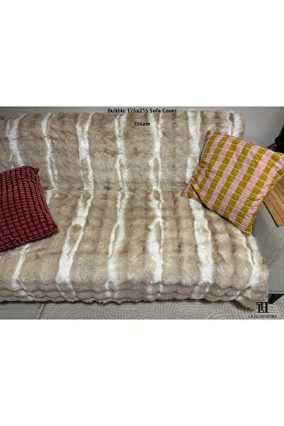la lune home غطاء مقعد كومفورت بلس مضاد للانزلاق من ريش الأرانب 175×215