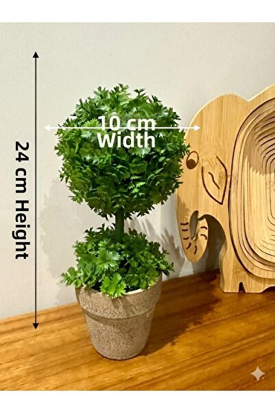 FB Cup شجرة بلوط صناعية مزخرفة للمنزل والمكتب - أزرق بلون الكوبالت قطعة 10x24 سم