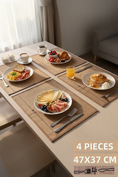 PH Prendi Home Life cu imprimeu Covoraș de prezentare pentru vesela din paie ...