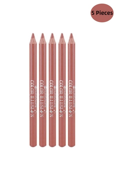 Huncalife Color Illusion Lip Pencil - Cold Coffee 5 Pieces