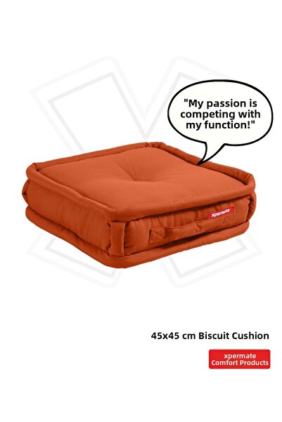 XPERMATE Pernă de podea pentru biscuiți Fagure de miere Față de paletă Pernă de top Pernă de bancă și de grădină 45x45x14 Cm țiglă