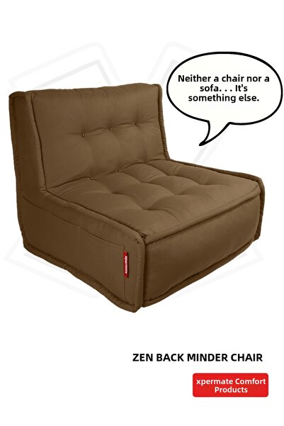 XPERMATE Сгъваема възглавница за стол в скандинавски стил Ергономична възглавница за сядане с облегалка 80x60 Кафе Zen