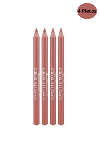 Huncalife Color Illusion Lip Pencil - Cold Coffee 4 Pieces
