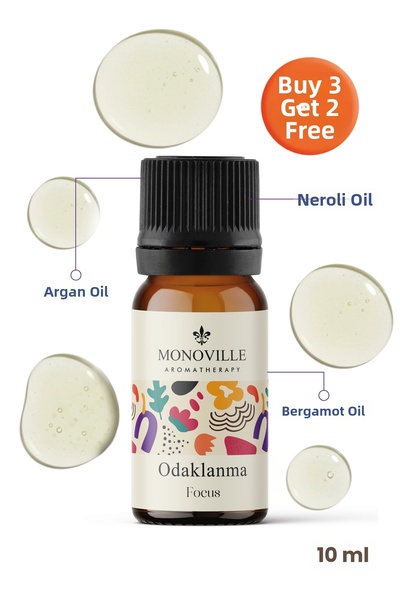 Monoville Focus Essential Oil Blend 10 ml 100% Natural (Focus Essential Oil Blend)