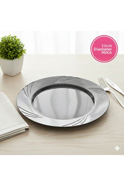 Ta-Fu Global طبق ميكا ملون 6 قطع بقطر 23 سم