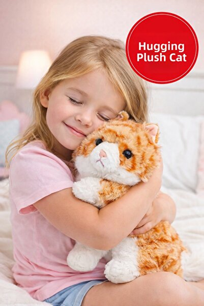 TOYFEST لعبة قطة قطيفة – ناعمة الملمس، رفيقة نوم لطيفة تُحتضن