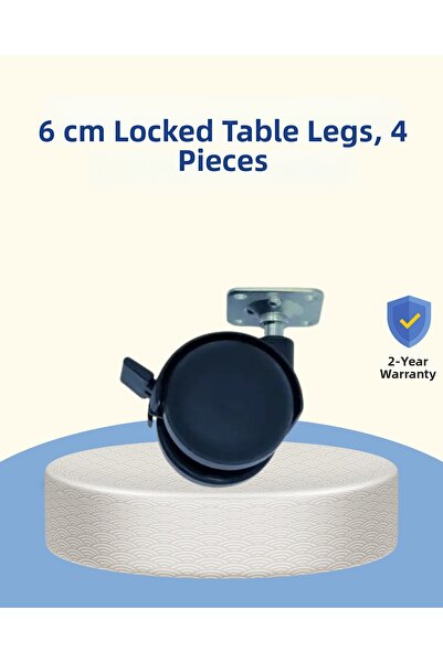 İsmiyle Al Znv Mey Import ®   Lockable Furniture Wheel 6 cm Set of 4 Easy Ins...