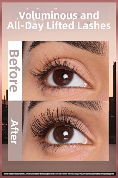 Maybelline New York Lash Sensational Body Mascara - Voluminous and Lifting-Looking Eyelashes All Day Long