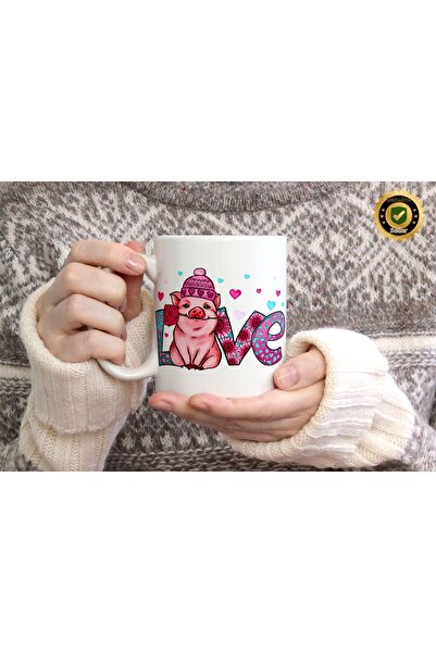 WİLLOW STORE Valentine's Day, Special for Lovers, Love, Affection Porcelain M...