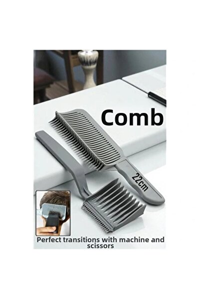 shopwave مشط تصفيف الشعر طويل ذو حواف منحنية، مشط قص الشعر متعدد الطبقات، مجم...