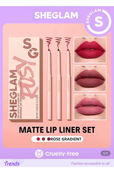 SHEGLAM So Lippy Lip Liner Set – Rose Garden Set of 3