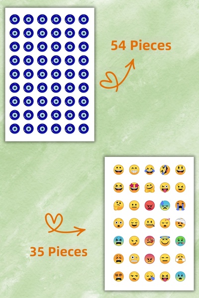birikiyedi 7 Sheets Teacher Sticker Set-Sticker for Students/ Reward/ Homework Sticker/A5 Size