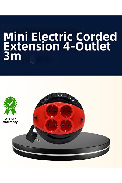 CT STONES Bobină cu 4 prize și cablu de 3 metri pentru casă și birou